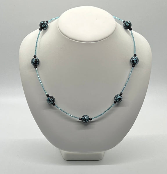 Turquoise and Black Necklace