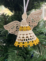 Machine Embroidered Angel Ornament