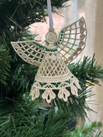 Machine Embroidered Angel Ornament