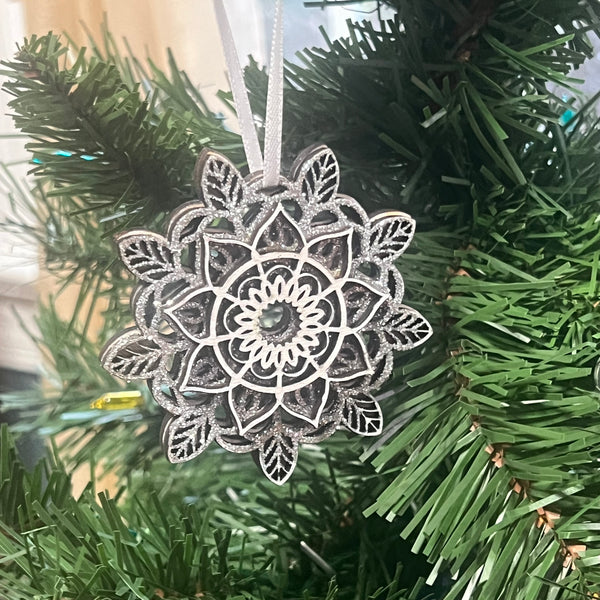 Silver Snowflake Ornament