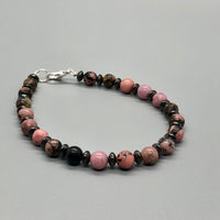 Rhondite and Magnetic Hematite Bracelet