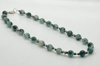 Green with Black and Silver Necklace