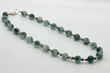 Green with Black and Silver Necklace