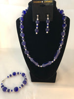 3 Piece Navy Blue Jewelry Set-KMW Creations