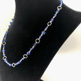 Swarvoski Crystal Sapphire Link Necklace