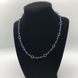 Swarvoski Crystal Sapphire Link Necklace