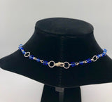 Swarvoski Crystal Sapphire Link Necklace