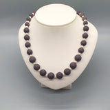 Mauve and Off White Necklace