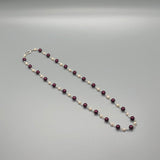 Red and Cream Glass Pearl Necklace