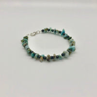 Larimar and Magnetic Hematite Bracelet