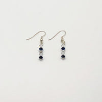 Swarvoski Sapphire and Clear Crystal Earrings