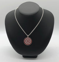 Red and Grey Pendant Necklace