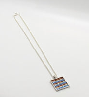 Blue and Rust Pendant Necklace