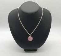 Pink and Grey Pendant Necklace