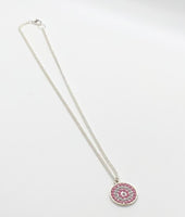 Pink and Grey Pendant Necklace